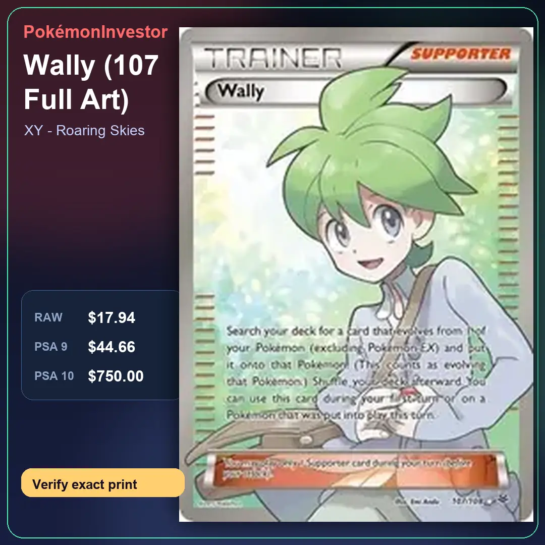 Card research image for Wally (107 Full Art)